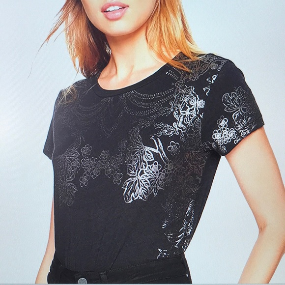 Lucky Brand Tops - Like New Lucky Brand Women’s Metallic Floral Print Top